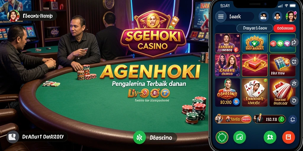 Tampilan gameplay AGENHOKI dalam suasana Live Casino yang mendebarkan.