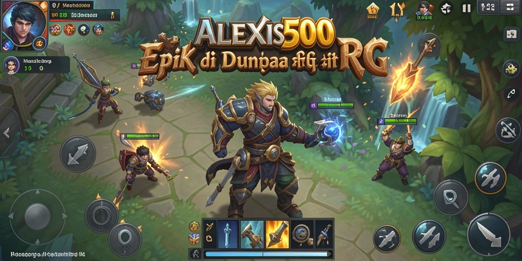 Tampilan gameplay epik dalam dunia RPG ALEXIS500.