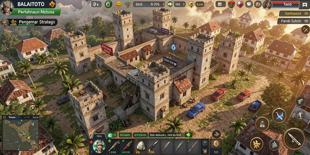 Screenshot gameplay BALAITOTO menampilkan aksi seru Tower Defense.