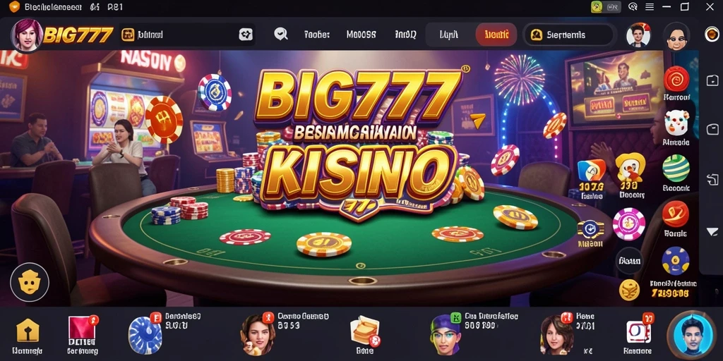 Screenshot gameplay BIG777 menampilkan suasana Kasino yang mendebarkan.