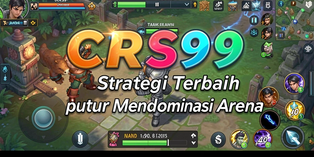 Screenshot menampilkan gameplay intens dan strategi pertempuran di CRS99.