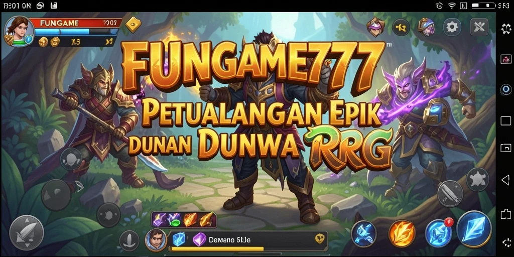 Tangkapan layar FUNGAME777 menampilkan aksi pertarungan yang mendebarkan dalam gameplay RPG.