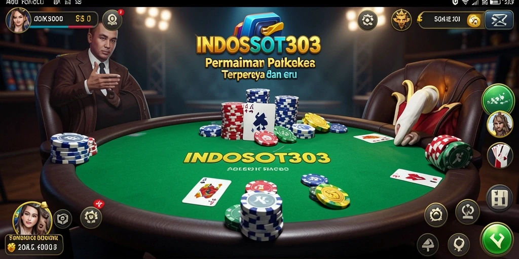Gambaran layar permainan Poker yang seru di INDOSLOT303.