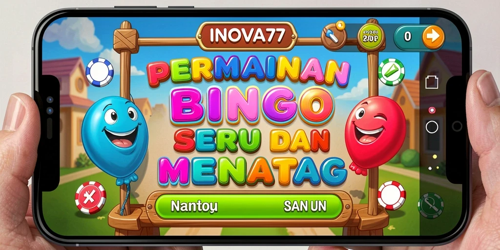 Tampilan gameplay Bingo yang menarik dan penuh warna.