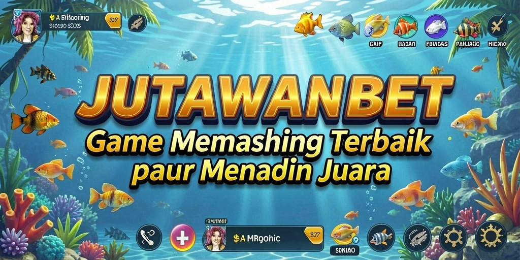 Tampilan gameplay utama JUTAWANBET saat menangkap ikan terbesar.