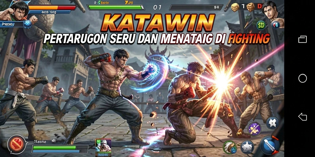 Menampilkan gameplay KATAWIN dengan pertarungan yang seru dan karakter menarik.