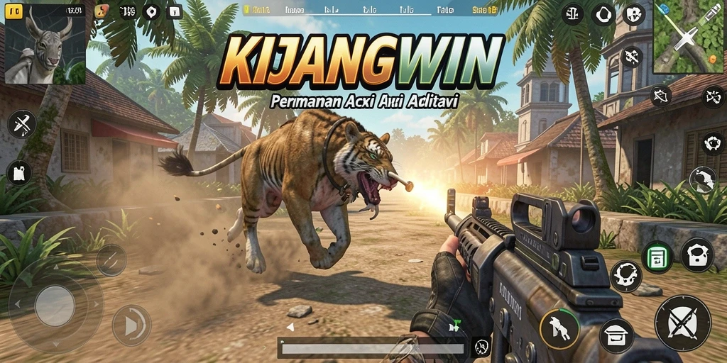Tampilan gameplay KIJANGWIN yang penuh aksi dan strategi.