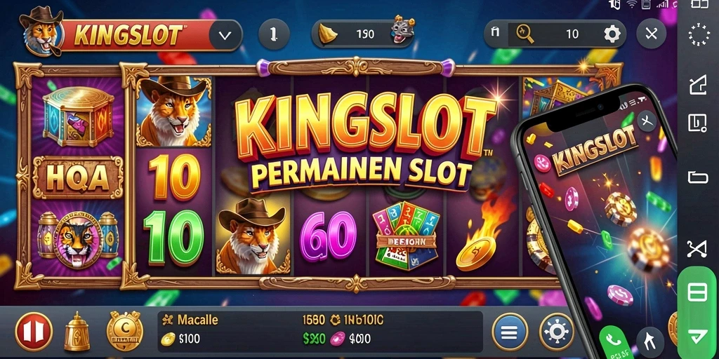 Tampilan gameplay menarik di KINGSLOT dengan mesin slot beragam.