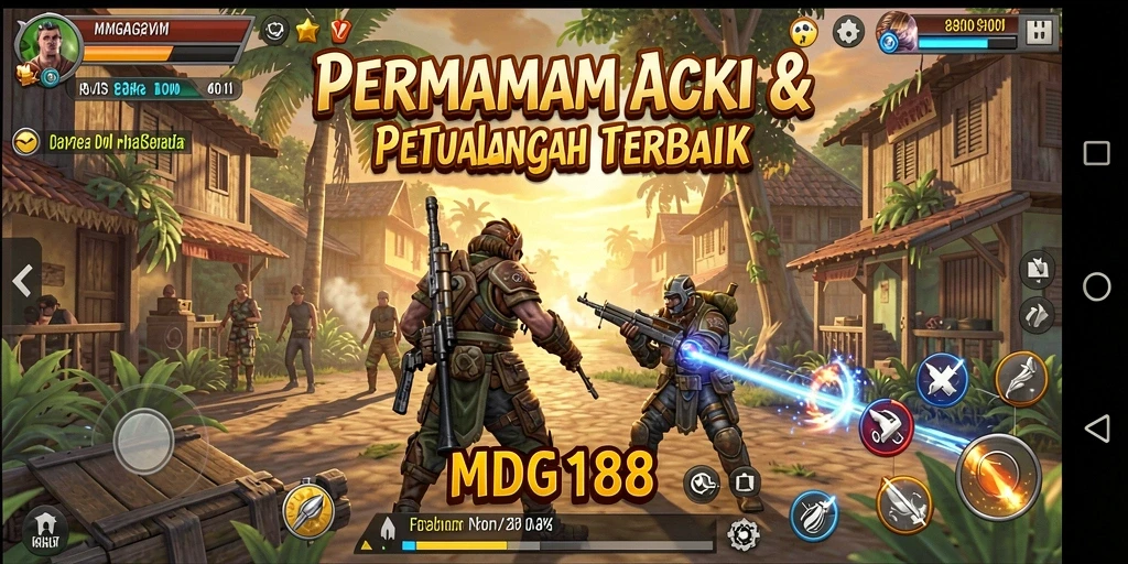 Screenshot gameplay MDG188 dengan aksi pertarungan yang mendebarkan.