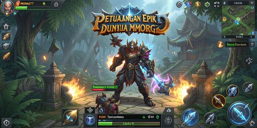 Screenshot gameplay MONAS77 menampilkan pertempuran seru dan grafis menawan.