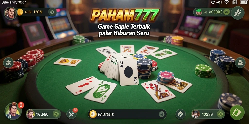 Tampilan menarik gameplay Gaple di PAHAM777 yang seru.