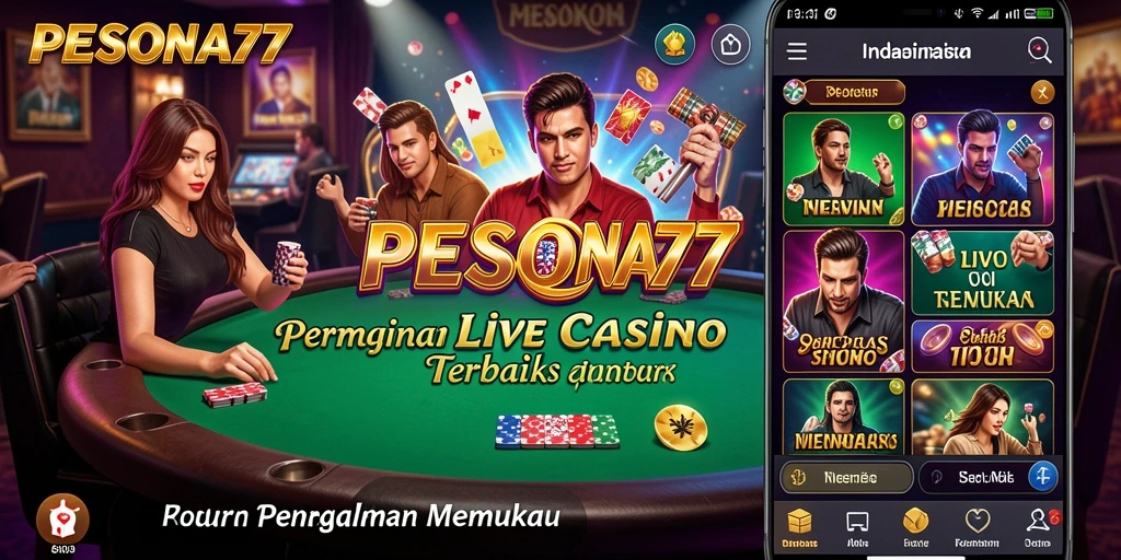 Gameplay PESONA77 menunjukkan dealer live berinteraksi dengan pemain secara langsung.