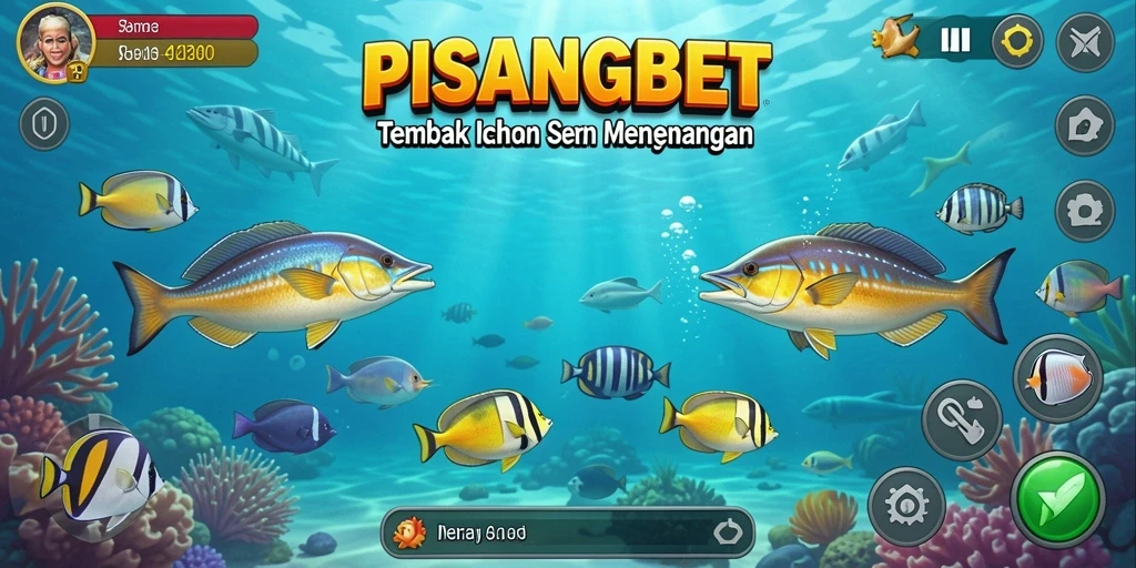 Tampilan gameplay PISANGBET saat menangkap ikan.