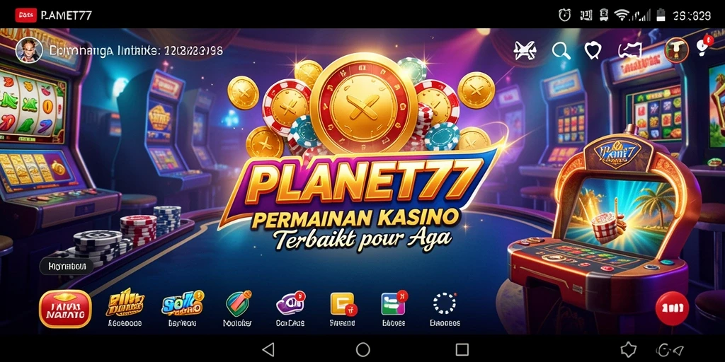 Tampilan gameplay menarik dari permainan Kasino di PLANET77.