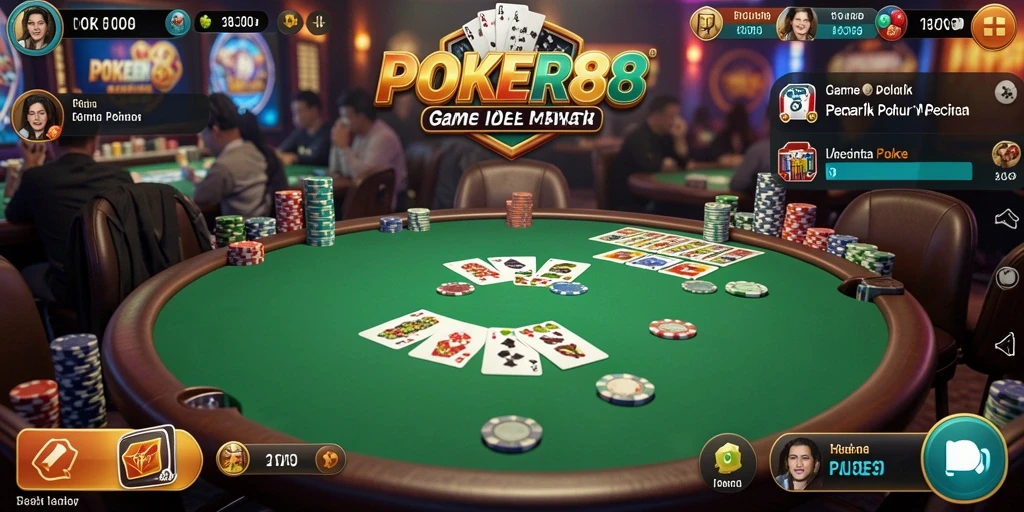 Screenshot gameplay <strong>POKER88</strong> menunjukkan pengalaman bermain poker yang santai.