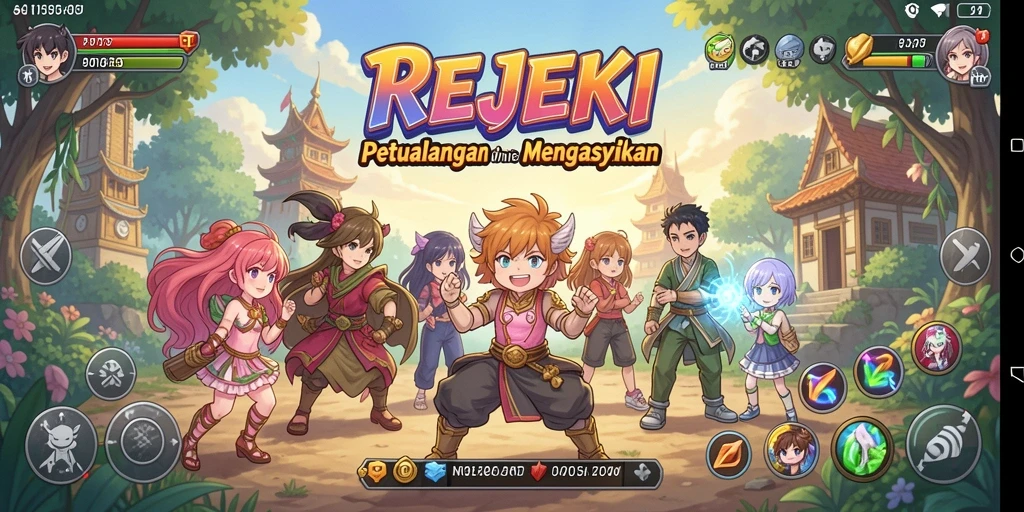 Tampilan gameplay Anime yang dinamis dan penuh warna.