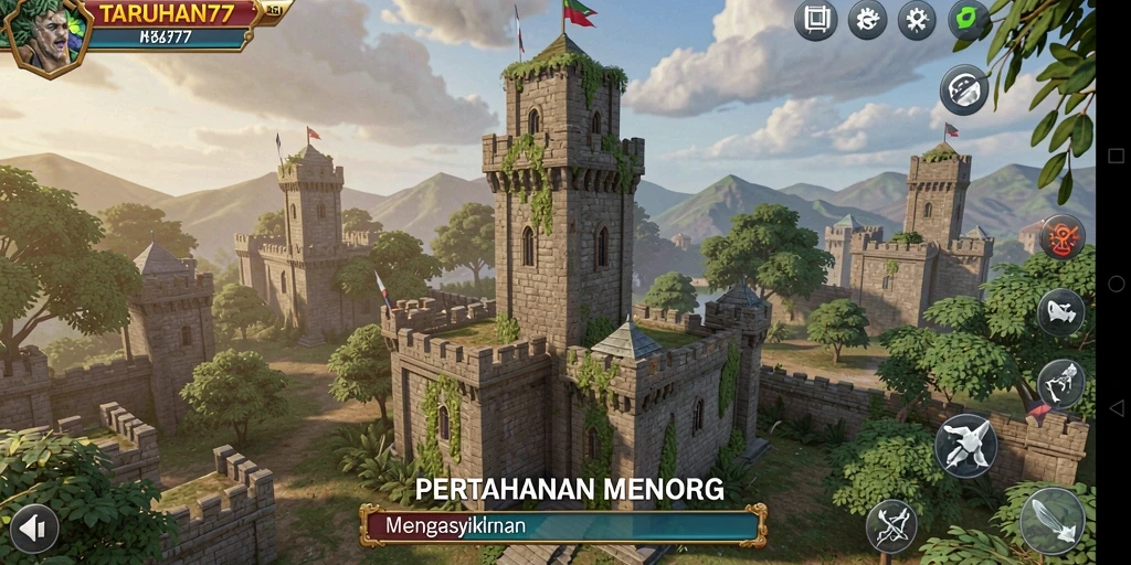 Gameplay menara pertahanan yang menegangkan dan penuh strategi.