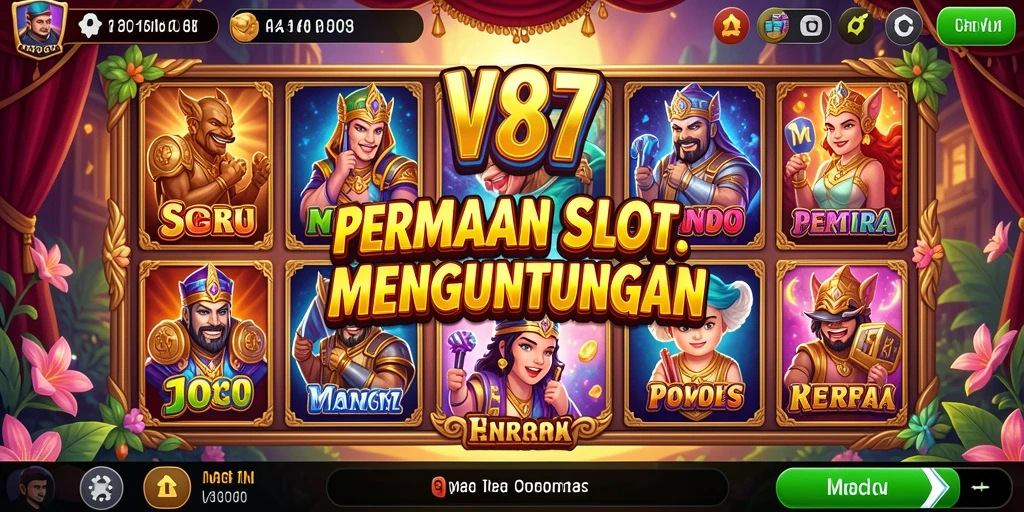 Tampilan dinamis dan menarik dari gameplay V87 Slot.