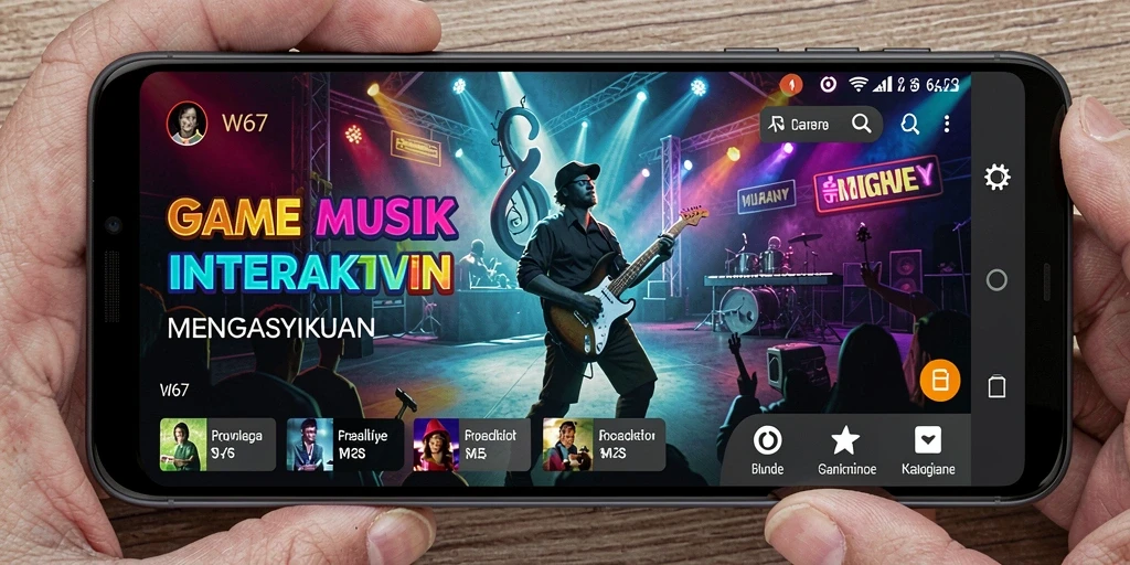 Gameplay menarik W67 dengan fitur musik interaktif yang seru.