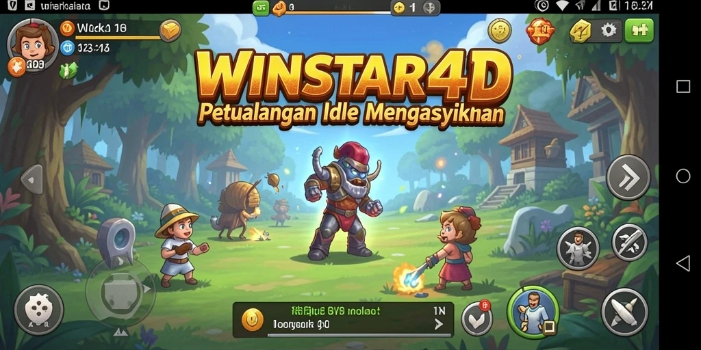 Tampilan gameplay menarik dari WINSTAR4D dengan karakter yang bergerak dinamis.