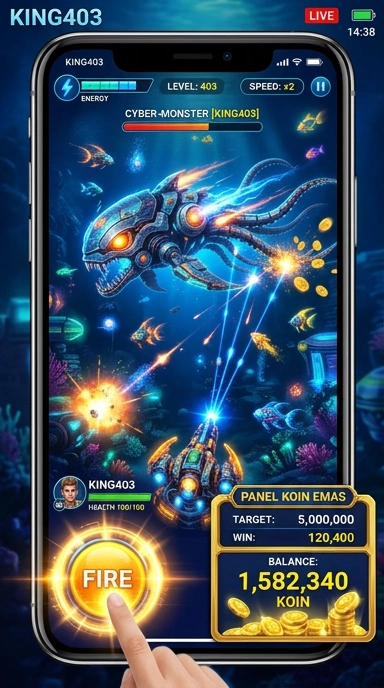 Screenshot aplikasi kategori game di king403 dengan berbagai pilihan menarik.